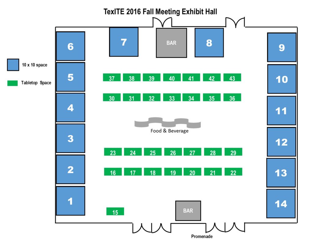 Graphic layout of exhibit hall.