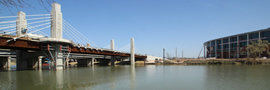 stadium and brazos river bridges photo